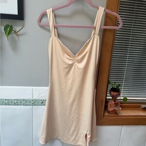 Oh Polly Cream Chemise Slip dress